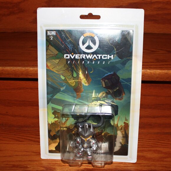 3/$55❤️Overwatch Collectible Reinhardt Comic Book #2 Backpack Hanger Keychain - Picture 2 of 7